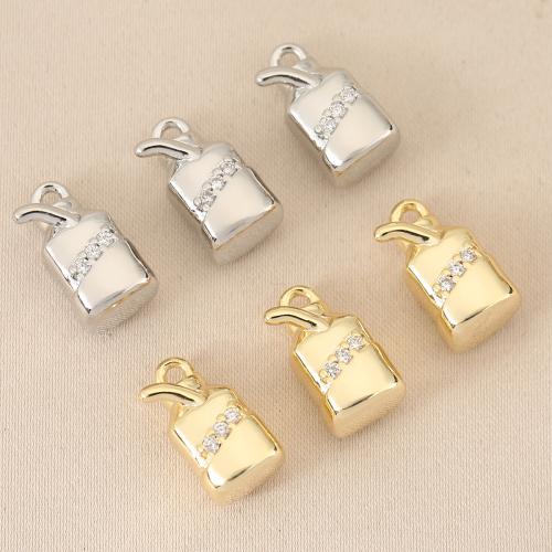 Cubique Pendentif en laiton zircon pavent, Placage, DIY & pavé de micro zircon, plus de couleurs à choisir Vendu par sac