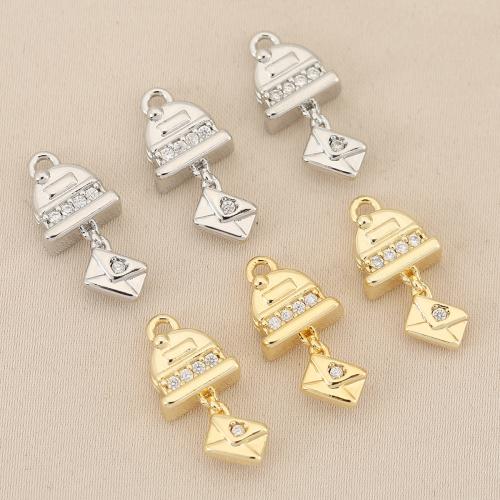 Cubique Pendentif en laiton zircon pavent, Placage, DIY & pavé de micro zircon, plus de couleurs à choisir Vendu par sac