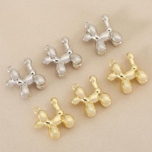 Pendentifs d'animaux en laiton, chien, Placage, DIY, plus de couleurs à choisir Vendu par sac