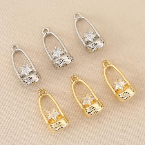 Cubique Pendentif en laiton zircon pavent, panier, Placage, DIY & pavé de micro zircon, plus de couleurs à choisir Vendu par sac