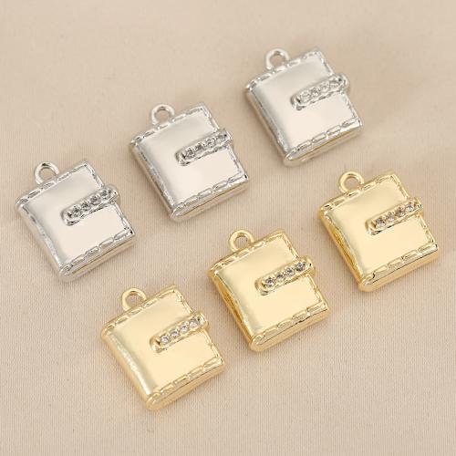Cubique Pendentif en laiton zircon pavent, Livre, Placage, DIY & pavé de micro zircon, plus de couleurs à choisir Vendu par sac