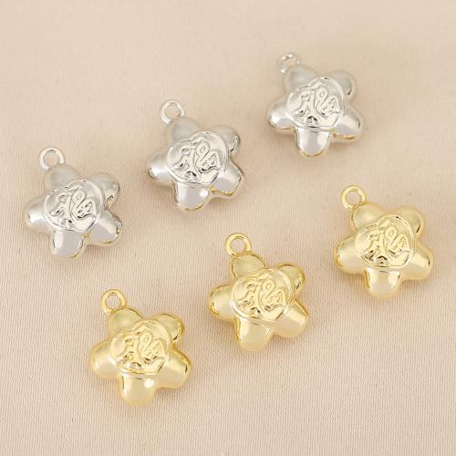 Brass Star Pendants, plated, DIY 