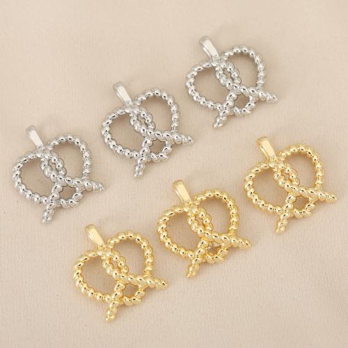 Pendentifs de coeur en laiton, Placage, DIY, plus de couleurs à choisir Vendu par sac