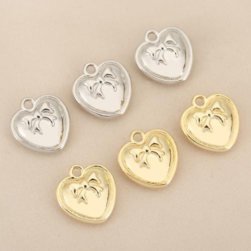 Pendentifs de coeur en laiton, Placage, DIY, plus de couleurs à choisir Vendu par sac