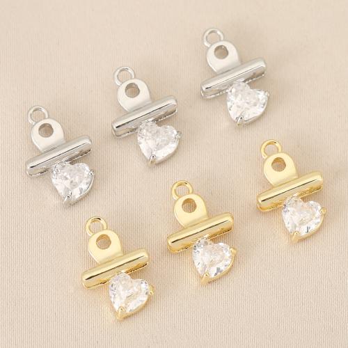 Cubique Pendentif en laiton zircon pavent, Coeur et la Croix, Placage, DIY & pavé de micro zircon, plus de couleurs à choisir Vendu par sac