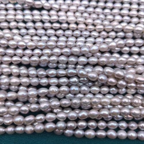 perle d'eau douce cultivée goutte, pomme de terre, DIY, gris Vendu par brin