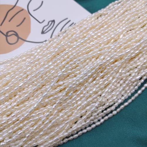 perle d'eau douce cultivée goutte, riz, DIY, blanc Vendu par brin