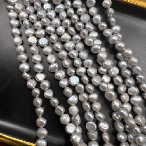Perles nacres baroques de culture d'eau douce , perle d'eau douce cultivée, Irrégulière, DIY, gris Vendu par brin
