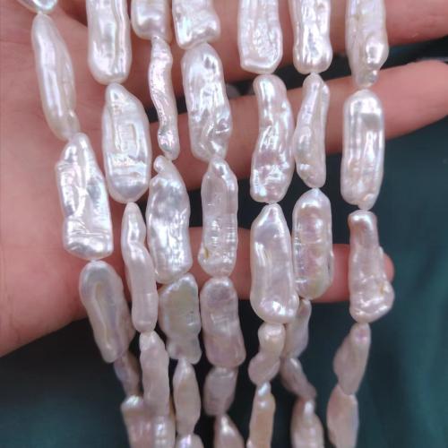 Perles de nacre de culture d'eau douce Biwa, perle d'eau douce cultivée, Pipa, DIY, blanc Vendu par brin
