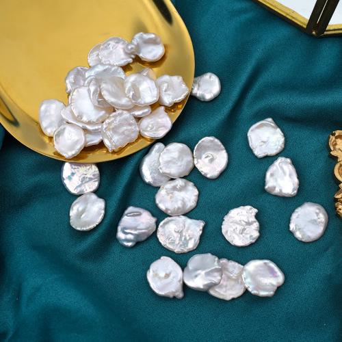 Perles nacres sans trou de culture d'eau douce, perle d'eau douce cultivée, Pétales, DIY & aucun trou, blanc Vendu par PC