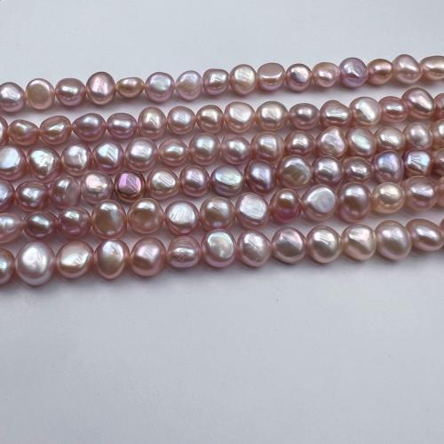 perle d'eau douce cultivée goutte, pomme de terre, DIY, violet Vendu par brin