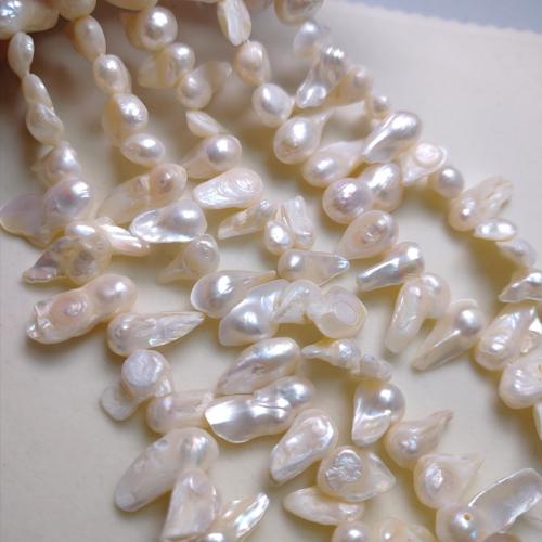 perle d'eau douce cultivée goutte, Baroque, DIY, blanc Vendu par brin