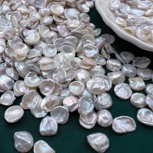 perle d'eau douce cultivée goutte, Baroque, DIY & aucun trou, blanc Vendu par PC