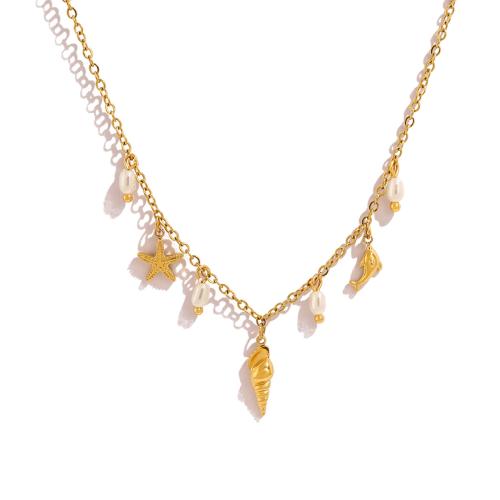 304ステンレススチール ネックレス, とともに プラスチック製パール, 18Kゴールドメッキ, ファッションジュエリー & 異なるスタイルを選択 & 女性用, 無色, 売り手 パソコン