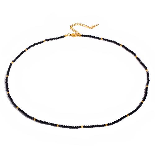 Acier inoxydable 304 collier, avec Pierre naturelle, Placage, bijoux de mode & pour femme, Vendu par PC