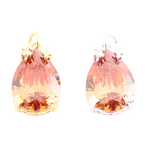 Cubique Pendentif en laiton zircon pavent, avec zircon cubique, larme, DIY, plus de couleurs à choisir Vendu par PC