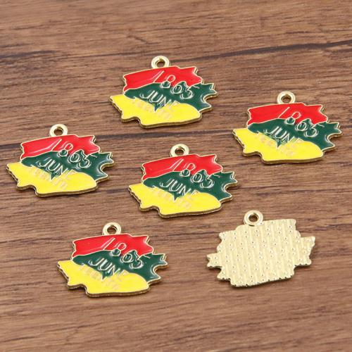 Zinc Alloy Enamel Pendants, plated, DIY 