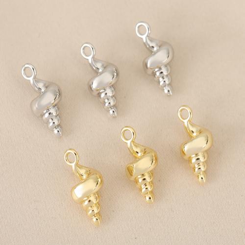 Pendentifs d'animaux en laiton, conque, Placage, DIY, plus de couleurs à choisir Vendu par sac