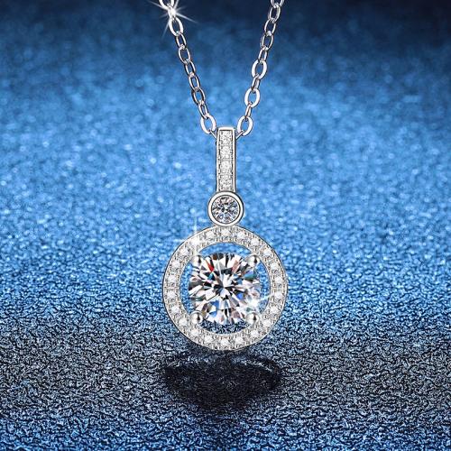 Argent sterling 925 collier, avec 2inch chaînes de rallonge, Plaqué de platine, Chaîne transversale & différents matériaux pour le choix & pour femme Environ 15.7 pouce, Vendu par PC