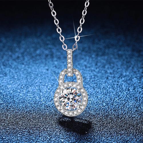 Argent sterling 925 collier, avec 2inch chaînes de rallonge, cadnas, Plaqué de platine, Chaîne transversale & différents matériaux pour le choix & pour femme Environ 15.7 pouce, Vendu par PC