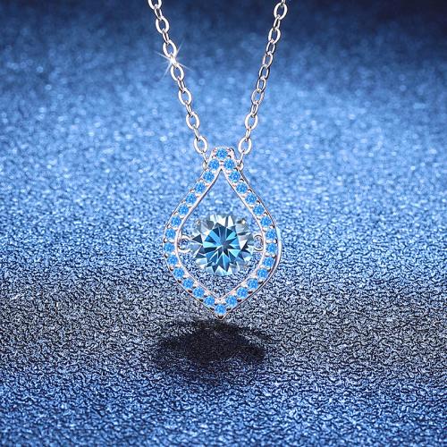 Argent sterling 925 collier, avec 2inch chaînes de rallonge, Plaqué de platine, Chaîne transversale & différents matériaux pour le choix & pour femme Environ 15.7 pouce, Vendu par PC