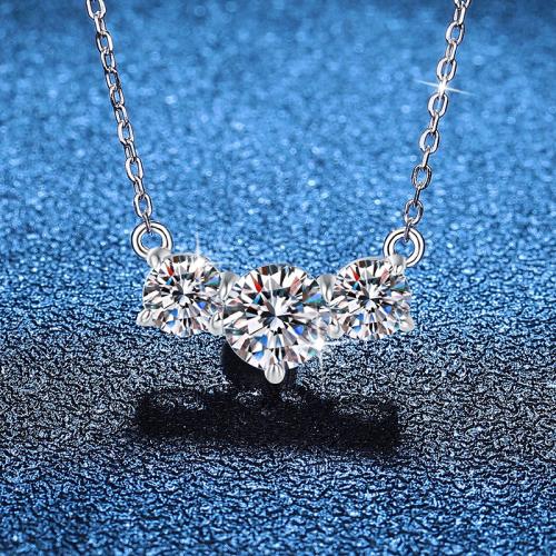 Argent sterling 925 collier, avec 2inch chaînes de rallonge, Plaqué de platine, Chaîne transversale & différents matériaux pour le choix & pour femme Environ 15.7 pouce, Vendu par PC