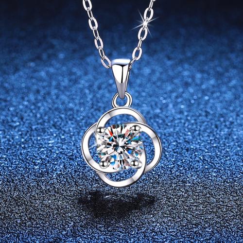 Argent sterling 925 collier, avec 2inch chaînes de rallonge, Plaqué de platine, Chaîne transversale & différents matériaux pour le choix & pour femme Environ 15.7 pouce, Vendu par PC