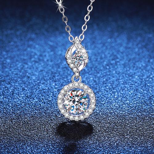 Argent sterling 925 collier, avec 2inch chaînes de rallonge, Plaqué de platine, Chaîne transversale & différents matériaux pour le choix & pour femme Environ 15.7 pouce, Vendu par PC