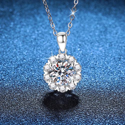 Argent sterling 925 collier, avec 2inch chaînes de rallonge, flocon de neige, Plaqué de platine, Chaîne transversale & différents matériaux pour le choix & pour femme Environ 15.7 pouce, Vendu par PC