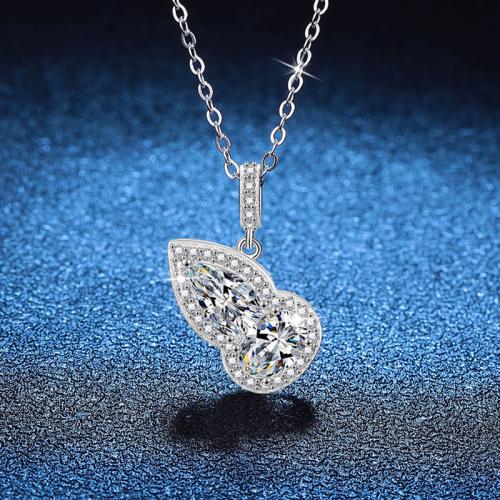 Argent sterling 925 collier, avec 2inch chaînes de rallonge, calebasse, Plaqué de platine, Chaîne transversale & différents matériaux pour le choix & pour femme Environ 15.7 pouce, Vendu par PC