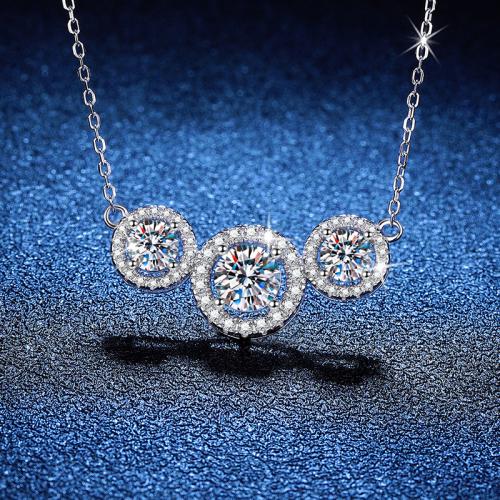 Argent sterling 925 collier, avec 2inch chaînes de rallonge, Plaqué de platine, Chaîne transversale & différents matériaux pour le choix & pour femme Environ 15.7 pouce, Vendu par PC