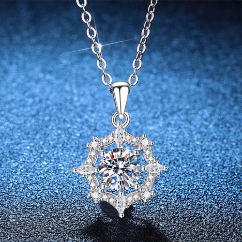 Argent sterling 925 collier, avec 2inch chaînes de rallonge, Attrapeur de rêves, Plaqué de platine, Chaîne transversale & différents matériaux pour le choix & pour femme Environ 15.7 pouce, Vendu par PC