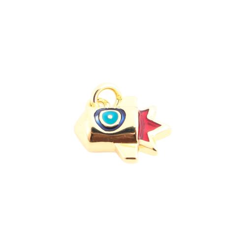 Pendentifs de Émail laiton , DIY & émail, doré Vendu par PC