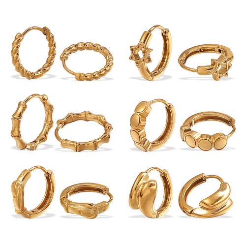Stainless Steel Leverback Earring, 304 Stainless Steel, real gold plated, fashion jewelry & for woman 