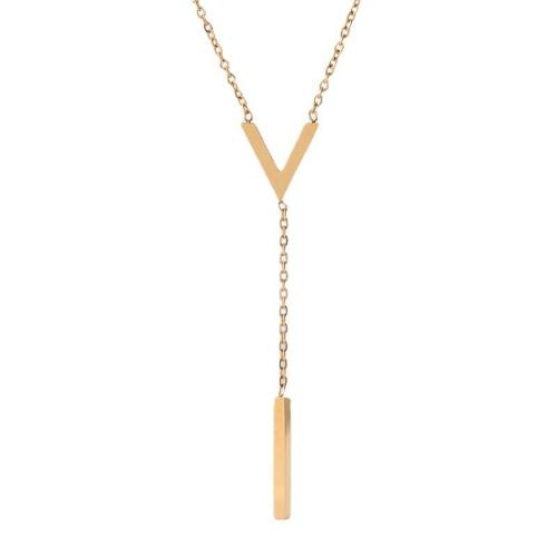 Titanium Steel Jewelry Necklace, plated, fashion jewelry & for woman Approx 41 [