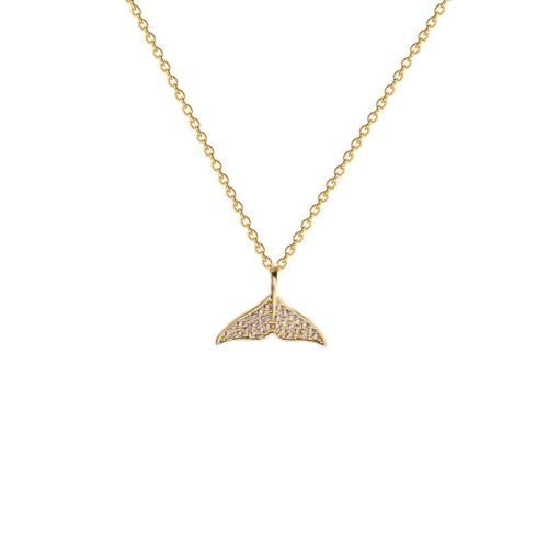 Collier de bijoux de titane, Acier titane, avec zircon cubique, Placage, bijoux de mode & pour femme, plus de couleurs à choisir Environ 41 cm, Vendu par PC