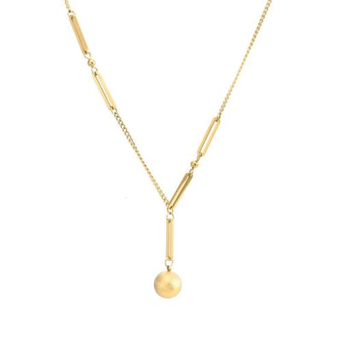 Acier titane collier, Placage, bijoux de mode & pour femme, plus de couleurs à choisir Environ 41 cm, Vendu par PC