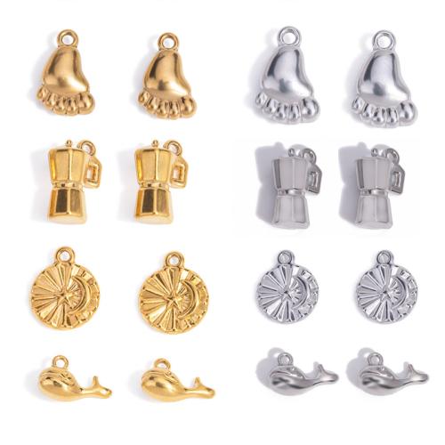 Stainless Steel Pendants, 304 Stainless Steel, plated, DIY 