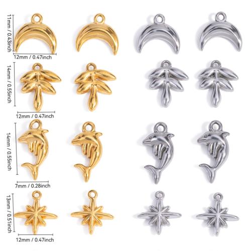 Pendentifs en acier inoxydable, Acier inoxydable 304, Placage, DIY, plus de couleurs à choisir Vendu par sac[