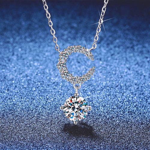 Argent sterling 925 collier, avec 2inch chaînes de rallonge, Plaqué de platine, Chaîne transversale & différents matériaux pour le choix & pour femme Environ 15.7 pouce, Vendu par PC