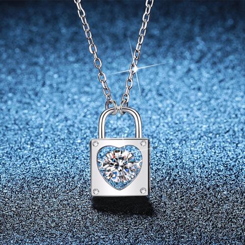 Argent sterling 925 collier, avec 2inch chaînes de rallonge, cadnas, Plaqué de platine, Chaîne transversale & différents matériaux pour le choix & pour femme Environ 15.7 pouce, Vendu par PC