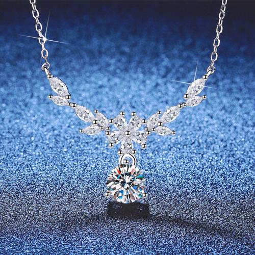 Argent sterling 925 collier, avec 2inch chaînes de rallonge, Plaqué de platine, différents matériaux pour le choix & pour femme Environ 15.7 pouce, Vendu par PC