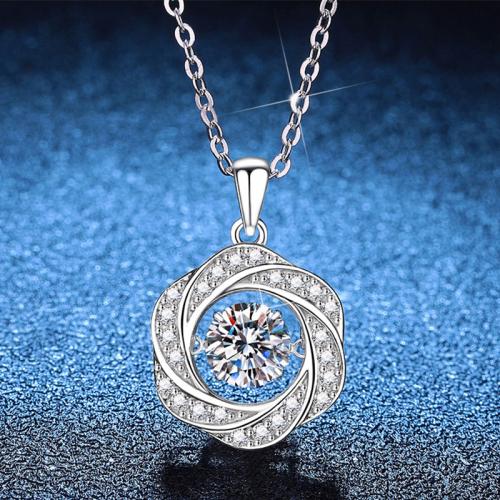 Argent sterling 925 collier, avec 2inch chaînes de rallonge, Plaqué de platine, Chaîne transversale & différents matériaux pour le choix & pour femme Environ 15.7 pouce, Vendu par PC