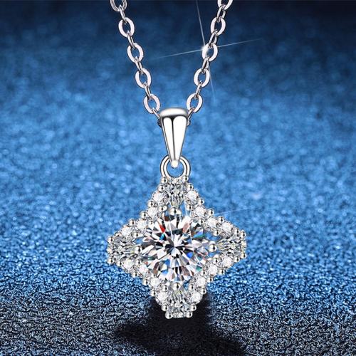 Argent sterling 925 collier, avec 2inch chaînes de rallonge, Motif géométrique, Plaqué de platine, Chaîne transversale & différents matériaux pour le choix & pour femme Environ 15.7 pouce, Vendu par PC