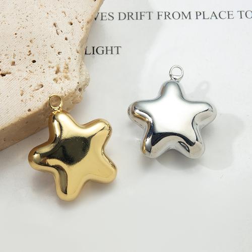 laiton Pendentif, étoile, Placage, bijoux de mode, plus de couleurs à choisir, protéger l'environnement, sans nickel, plomb et cadmium Vendu par PC[