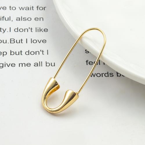 metal alfiler de gancho, chapado, Bricolaje, dorado, libre de níquel, plomo & cadmio, 16.56x4.9x43.7mm, Vendido por UD[