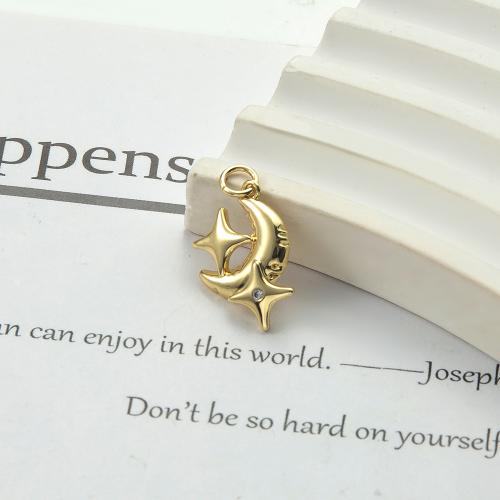 Messing Anhänger, plattiert, Modeschmuck & mit Strass, keine, frei von Nickel, Blei & Kadmium, 14.5x3.3x22.6mm, verkauft von PC