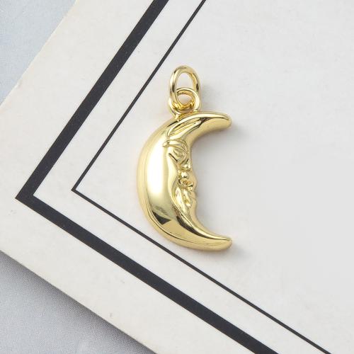 laiton Pendentif, lune, Placage, bijoux de mode, doré, protéger l'environnement, sans nickel, plomb et cadmium Vendu par PC