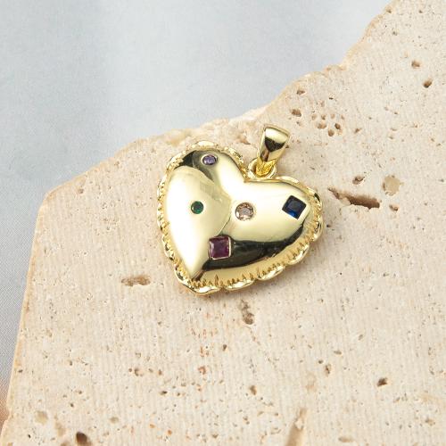 laiton Pendentif, Placage, bijoux de mode & pavé de micro zircon, plus de couleurs à choisir, protéger l'environnement, sans nickel, plomb et cadmium Vendu par PC
