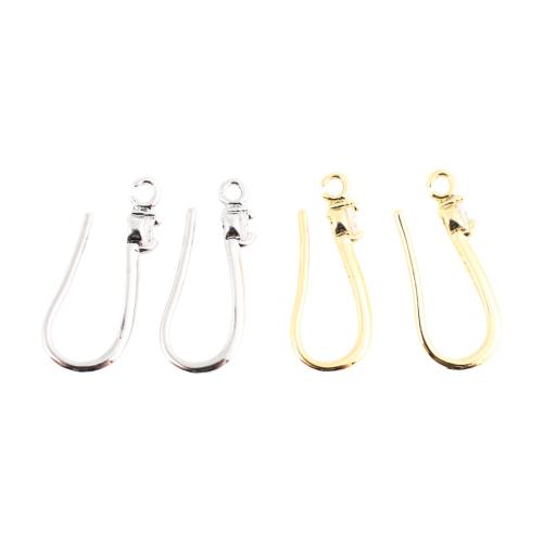 銅 イヤリングワイヤーバックレバー, DIY & マイクロパヴェジルコニア, 無色 売り手 ペア[